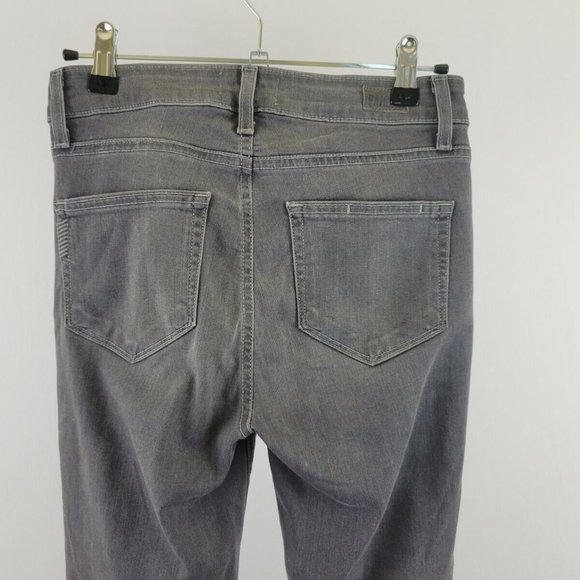 Paige Hoxton High Rise Skinny Crop Distressed Raw Hem Jean, Nila Grey - Picture 5 of 12